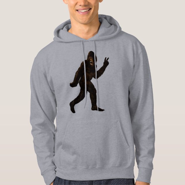 Bigfoot-Friedenszeichen Hoodie (Vorderseite)