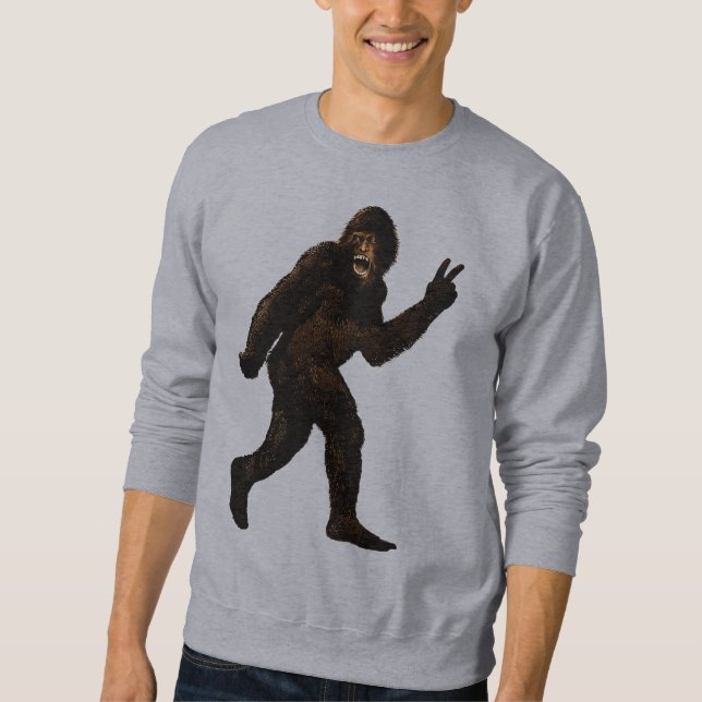 Bigfoot-Friedenszeichen Sweatshirt (Vorderseite)