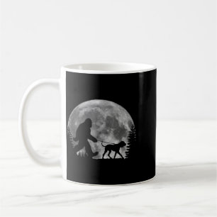 Bigfoot führt einen Hund lustige Coonhound Liebhab Kaffeetasse