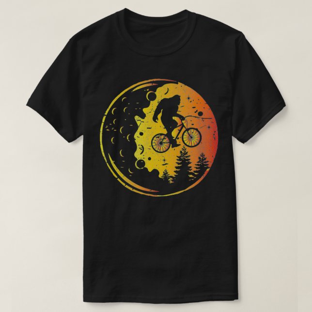 Bigfoot Fullmoon Sonniges Fahrrad Sasquatch Männer T-Shirt (Design vorne)