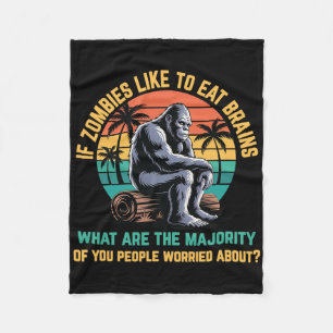 Bigfoot Funny Sasquatch Zombies Horror Lover Fleecedecke