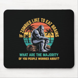 Bigfoot Funny Sasquatch Zombies Horror Lover Mousepad