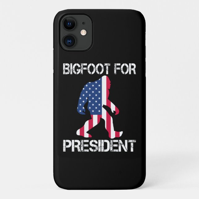 Bigfoot für Präsident Funny Bigfoot Case-Mate iPhone Hülle (Rückseite)