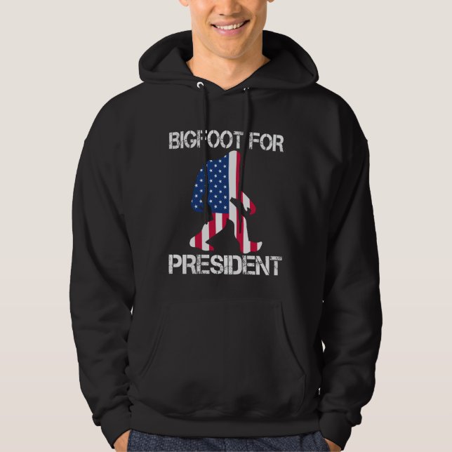Bigfoot für Präsident Funny Bigfoot Hoodie (Vorderseite)