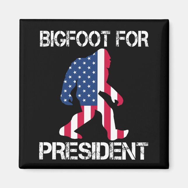 Bigfoot für Präsident Funny Bigfoot Magnet (Vorne)