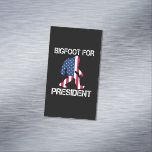Bigfoot für Präsident Funny Bigfoot Magnetische Visitenkarte