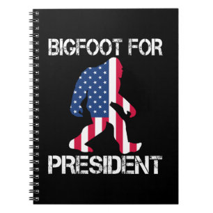 Bigfoot für Präsident Funny Bigfoot Notizblock