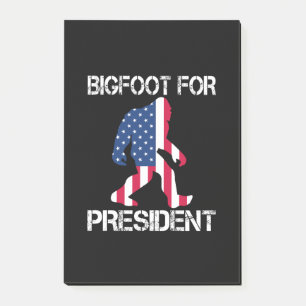 Bigfoot für Präsident Funny Bigfoot Post-it Klebezettel