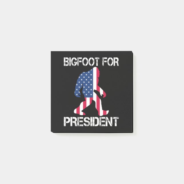 Bigfoot für Präsident Funny Bigfoot Post-it Klebezettel (Vorderseite)