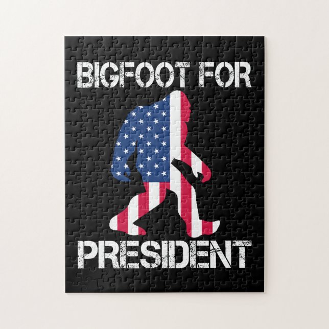 Bigfoot für Präsident Funny Bigfoot Puzzle (Vertikal)