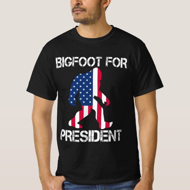 Bigfoot für Präsident Funny Bigfoot T-Shirt (Vorderseite)