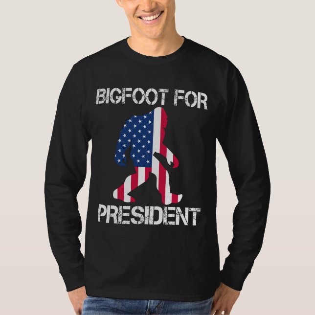 Bigfoot für Präsident Funny Bigfoot T-Shirt (Vorderseite)