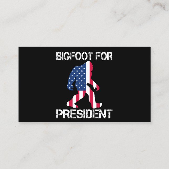 Bigfoot für Präsident Funny Bigfoot Treuekarte (Vorderseite)