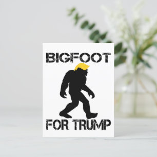 Bigfoot für Trump-Wahlen 2024 Postkarte
