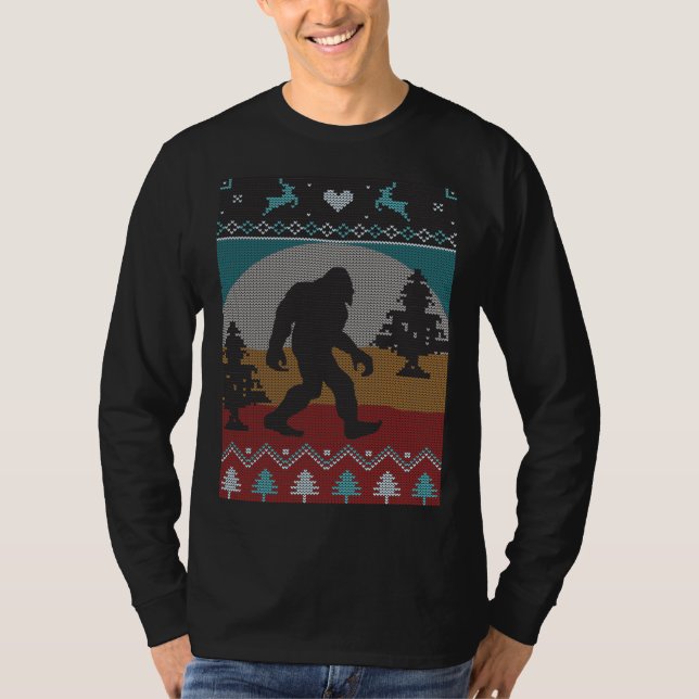 Bigfoot für Weihnachten T-Shirt (Vorderseite)