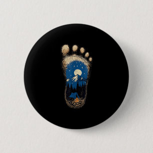 Bigfoot-Fußabdruck Camping Berg Sasquatch Button