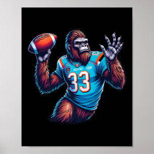 Bigfoot-Fußball-Fan-Print Für American Football L Poster