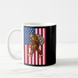 Bigfoot Fußball USA-Flagge Lustiger Patriotischer Kaffeetasse