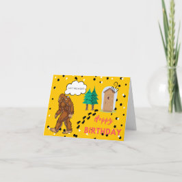 Bigfoot Geburtstag Alberne Funny Funny Folding Car Karte