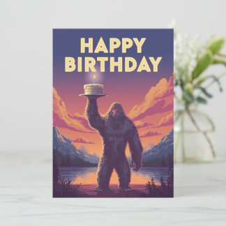 BigFoot Geburtstag Kryptozoologie Kunst Einladung