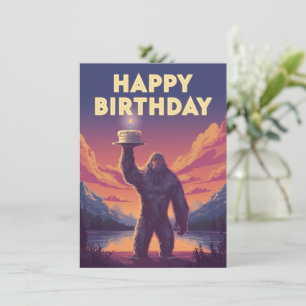 BigFoot Geburtstag Kryptozoologie Kunst Karte