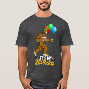 Bigfoot Geburtstagskuchen Ballons Sasquatch Yeti T-Shirt