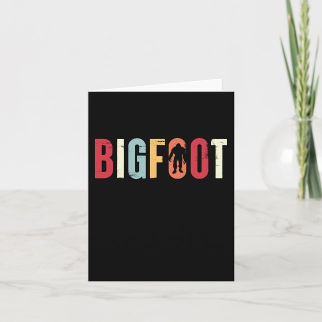 Bigfoot Geschenk Sasquatch Vintag Retro Geburtstag Karte (Vorderseite)
