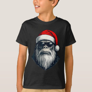 Bigfoot-Gesicht-Sonnenbrille-Santa-Weihnachten-Lus T-Shirt