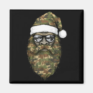Bigfoot-Gesicht-Sonnenbrille-Santa-Weihnachten-Tar Magnet