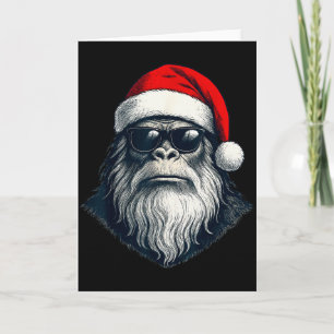 Bigfoot-Gesicht Sonnenbrille Weihnachtsmann Weihna Karte