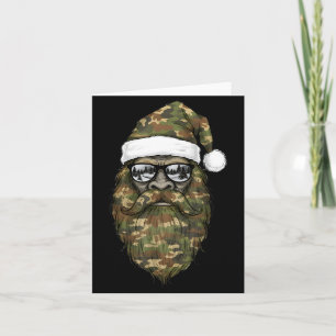Bigfoot-Gesicht-Sonnenbrille Weihnachtsmann Weihna Karte
