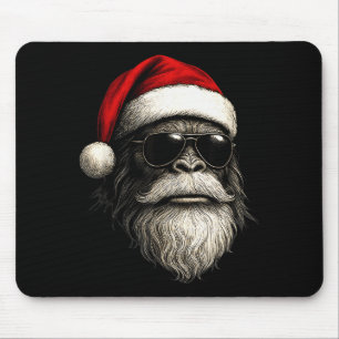 Bigfoot-Gesicht Sonnenbrille Weihnachtsmann Weihna Mousepad