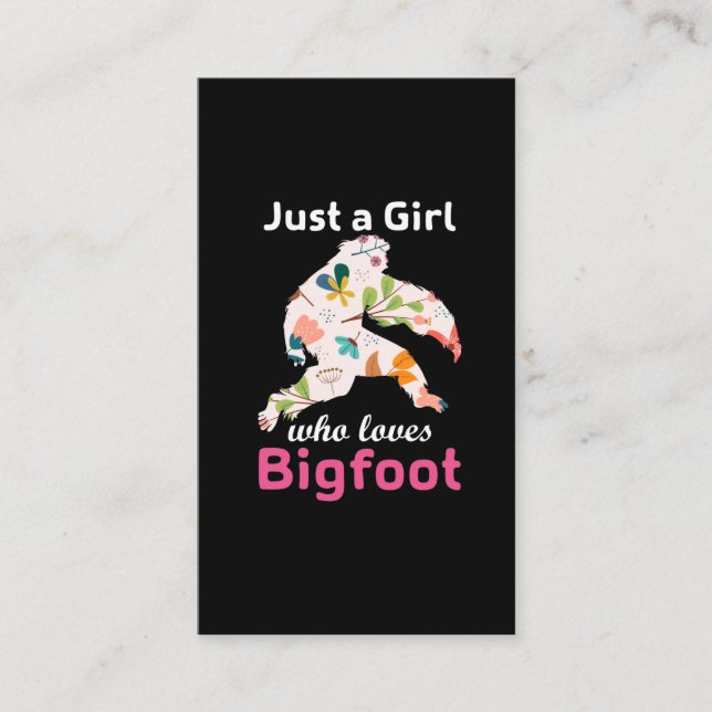 Bigfoot Girl Sasquatch Love Yeti Fan Visitenkarte (Vorderseite)