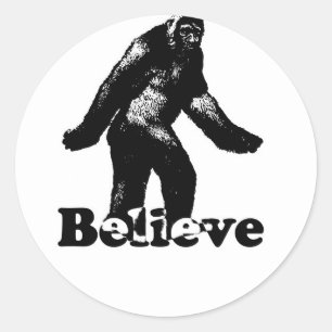 Bigfoot glauben runder aufkleber