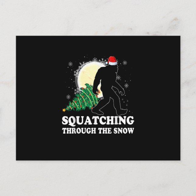 Bigfoot glauben Weihnachten Sasquatch Squatching T Postkarte (Vorderseite)