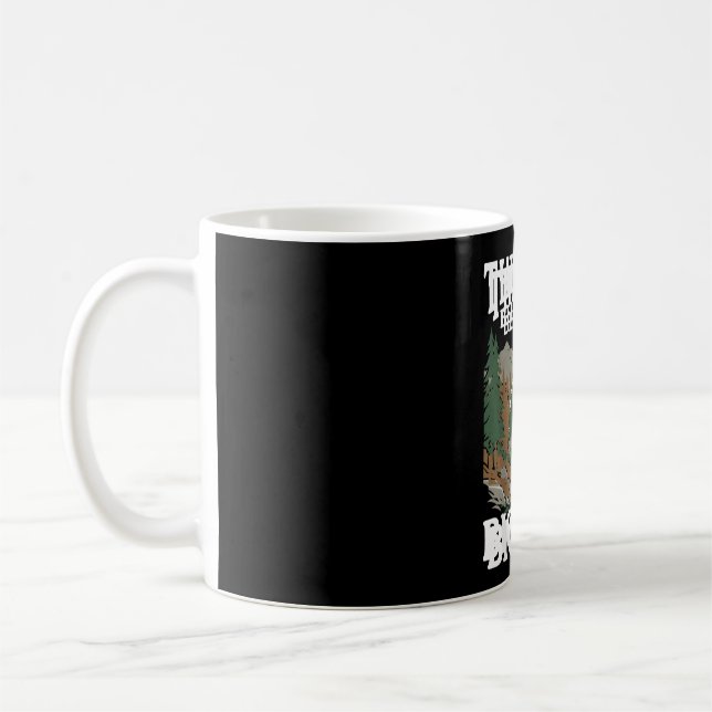 Bigfoot-Gläubiger Mädchen Sasquatch-Wald-Kryptid f Kaffeetasse (Links)