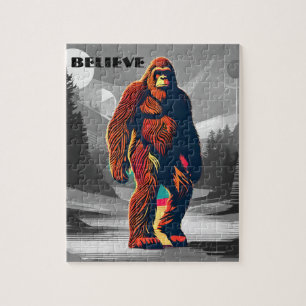 Bigfoot Glauver farbenfrohe Sasquatch Motivation Puzzle