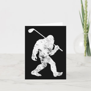 Bigfoot Golf Golfer Vintag Sasquatch Funny Men Karte