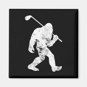 Bigfoot Golf Golfer Vintage Sasquatch Lustiger Män Magnet