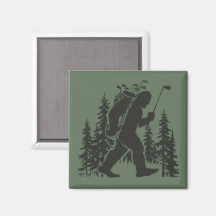 Bigfoot Golfer Baum Lustiger Sasquatch Golf Golfen Magnet