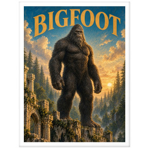 Bigfoot, Gothic Fantasy-Monster Postkarte