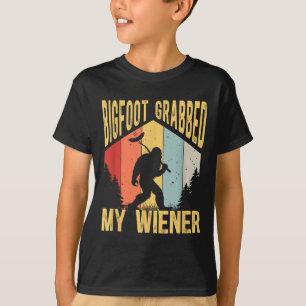 Bigfoot Grabbed Meine Dackel Funny Grillen Sasquat T-Shirt