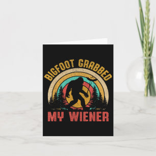 Bigfoot Grabbed Meine Dackel Funny Sasquatch Joke Karte