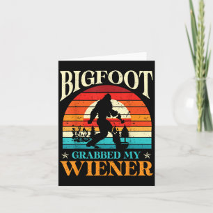 Bigfoot Grabbed Meine Dackel Funny Sasquatch Joke Karte