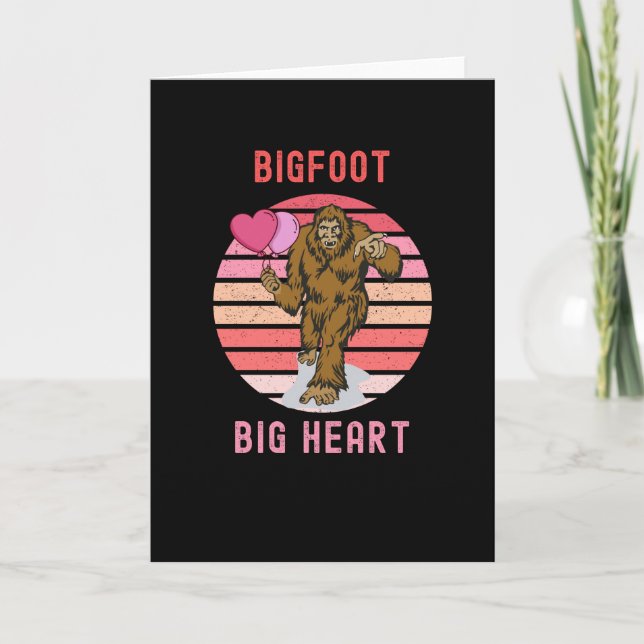 Bigfoot Großes Herz Karte (Vorderseite)