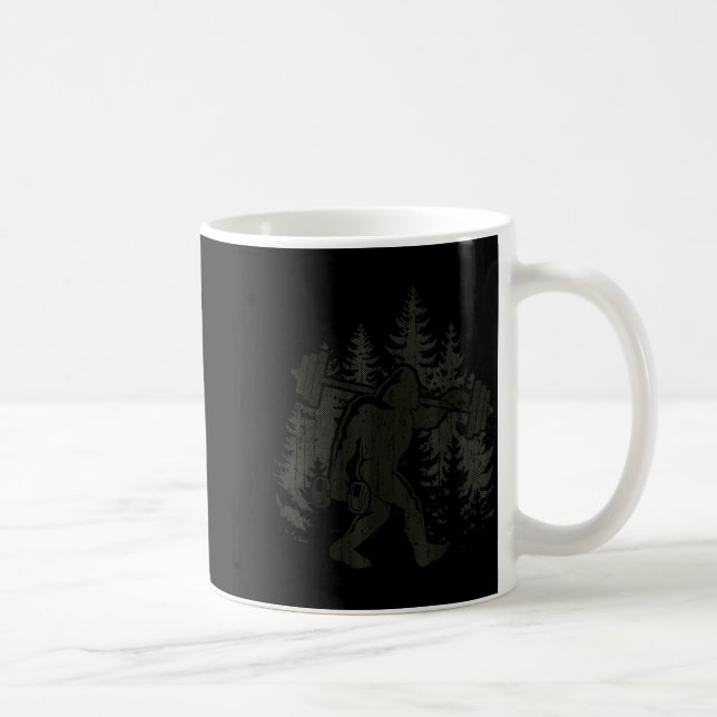 Bigfoot Gym Workout Fitness Forest Men Women  Kaffeetasse (Rechts)