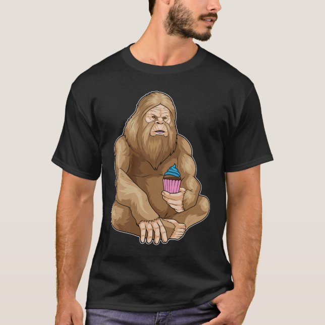 Bigfoot Halloween Cupcake T-Shirt (Vorderseite)