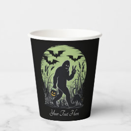 Bigfoot Halloween Green und Black Personalisiert Pappbecher