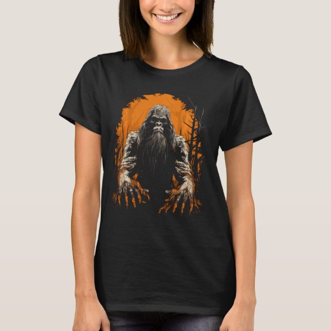 Bigfoot Halloween Kostüm Sasquatch Hunter Bigfoot T-Shirt (Vorderseite)