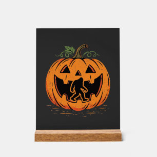 Bigfoot Halloween-Kürbis-Silhouette Design_1 Acrylschild